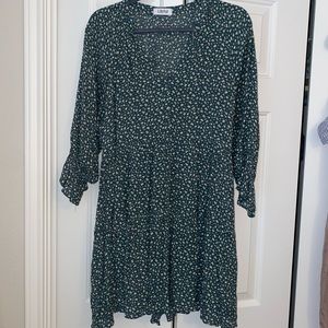 Green 3/4 Sleeve Dress